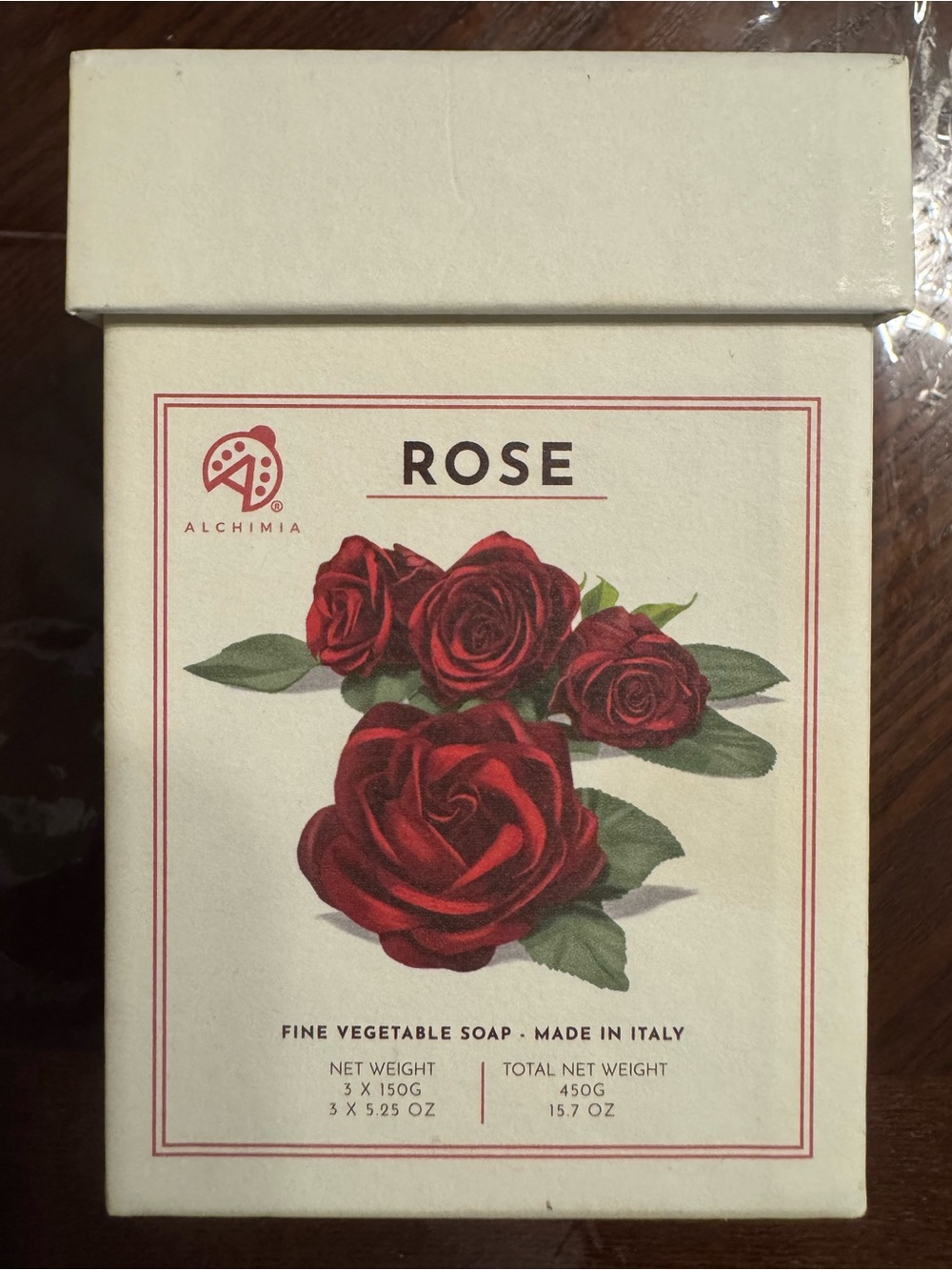 Alchimia Rose Fine Vegetable 3 bars soap 15.7 Oz